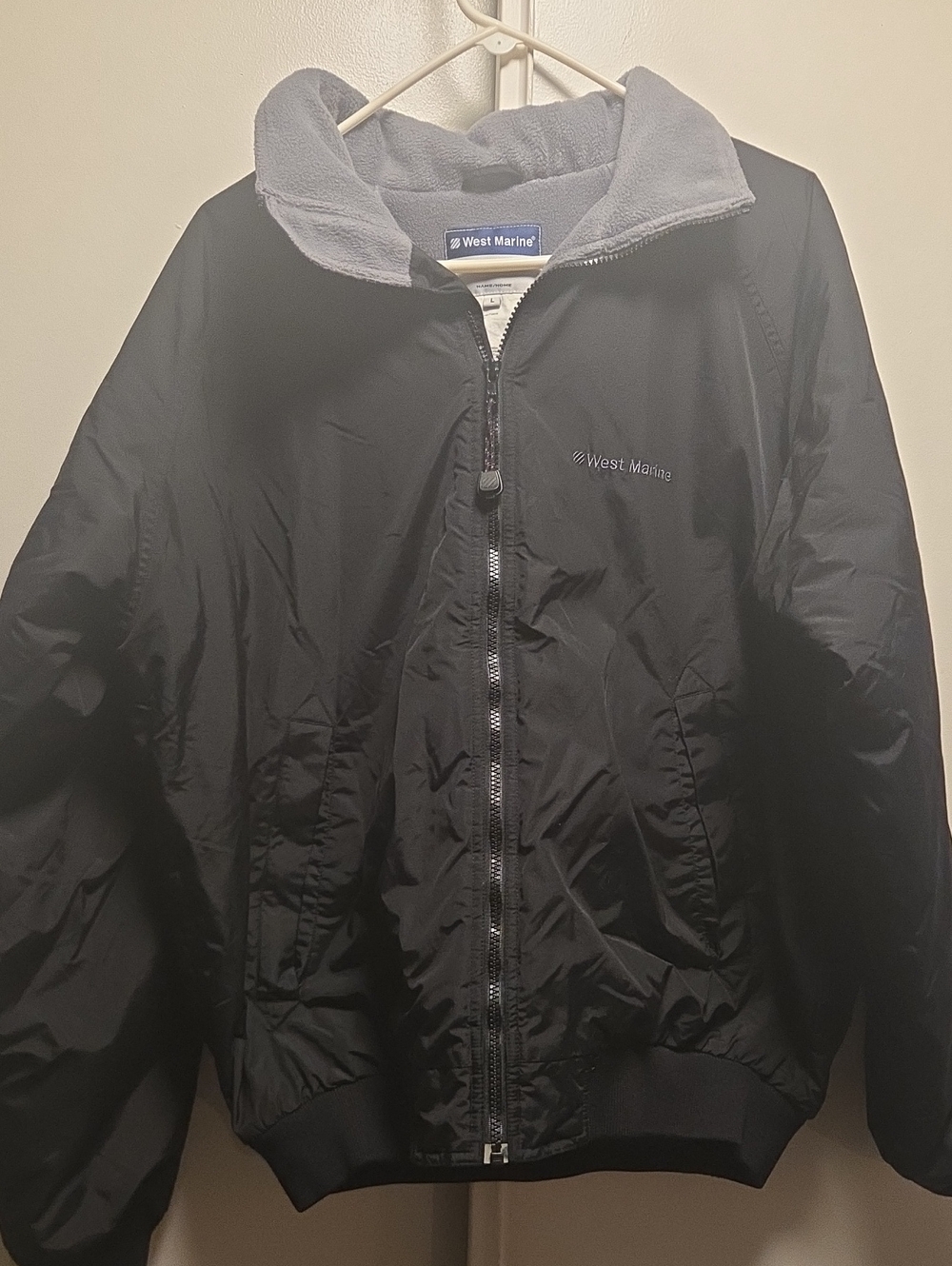 West Marine Fleece-Lined Bomber Jacket Black